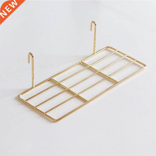 2pcs Grid Panel Wall Shelf Basket with Hook Bookshelf Displa