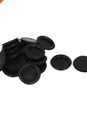 20pcs Black Rubber Closed Blind Blanking Hole Wire Cable Gro