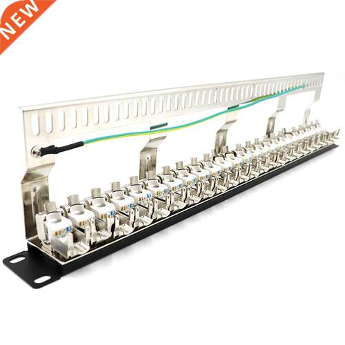 Cat7 Patch Panel 24Port CAT7/CAT6A FTP Patch Panel Full Shie