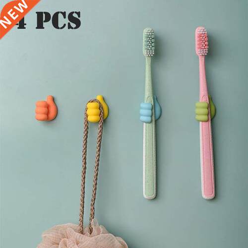 4Pcs Multifunctional Clip Holder Thumb Hooks Wire Organizer