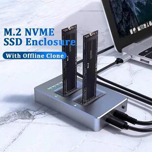 Acasis NVME 1/2 Bay Enclosure Clone Docking Station M.2 To T