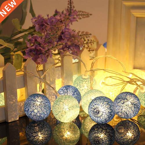 Creative 2.3 Meters 20 LEDs Cotton Balls String Lights Xmas