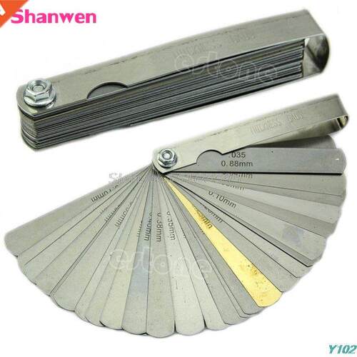 New Feeler Gauge Tune Up Thickness Set 32 Blade IMP/METRIC W