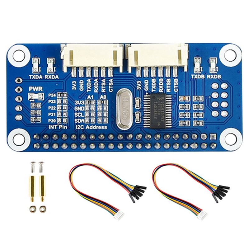Expansion Board for Raspberry Pi 4B/3B/Zero SC16IS752 I2C In