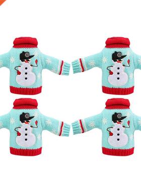 Christmas Wine Bottle Cover, Reusable Wine Bottle Clothes Sw