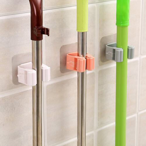 Mop Rack Bathroom accessories Wall Mounted Shelf Organizer H