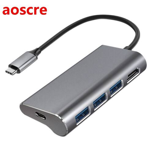 USB C Hub Adapter, Type C 4 in 1 USB3.0 Hub, for Mobile Phon