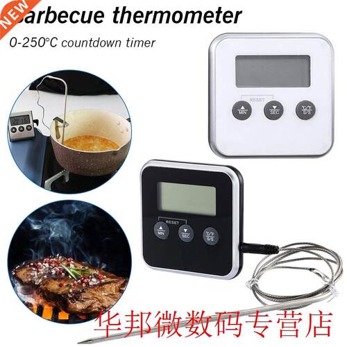 Kitchen Digitl Oven Thermometer Food Cooking Met BBQ Probe