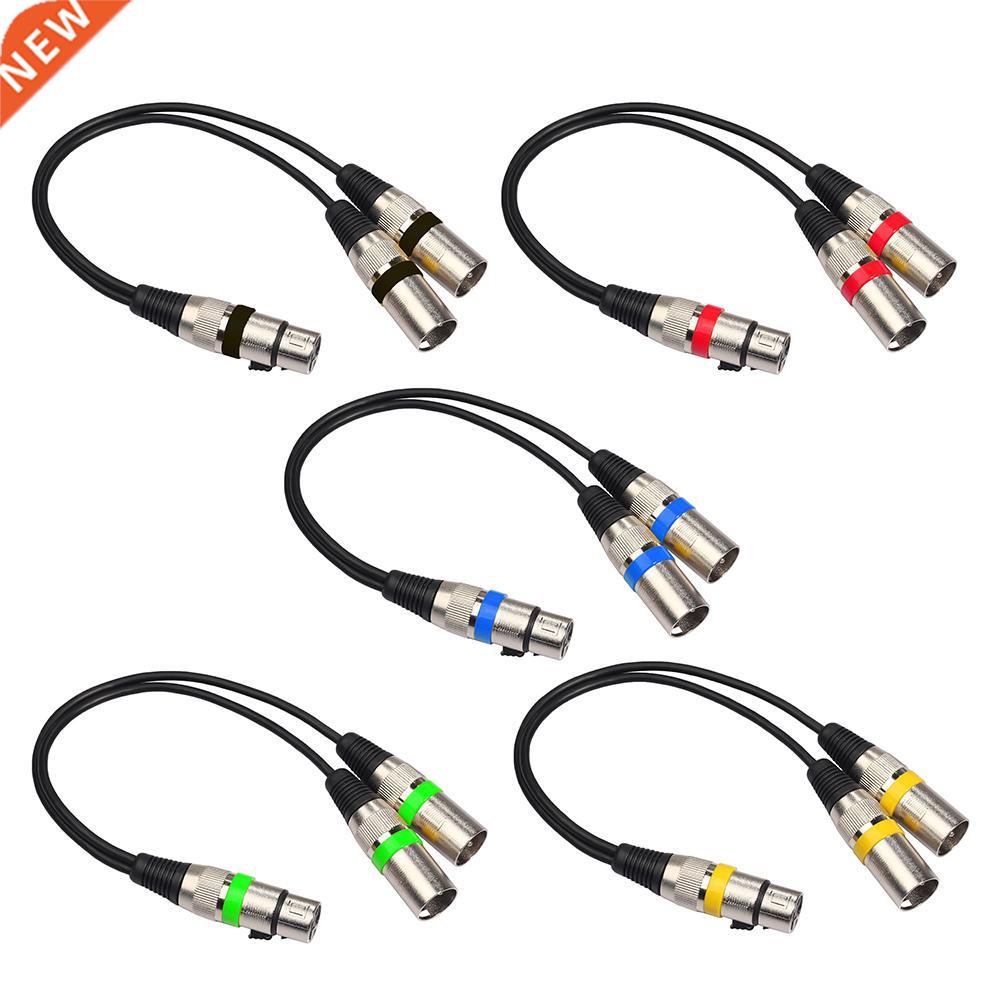 Pin XLR Female Jack to Dual 2 Male Plug Y Splitter 0cm Ada