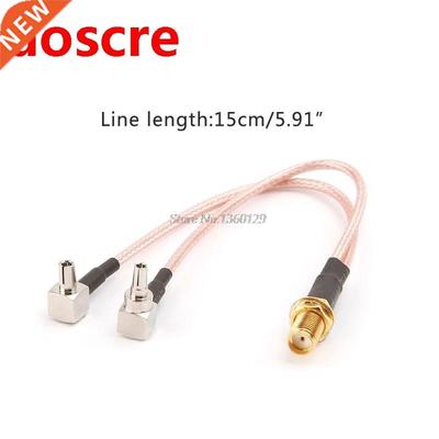 Y Type SMA Female Jack To TS9 CRC9 Male 2 Plugs Spltter C