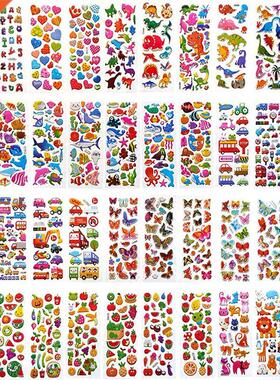 12pcs/pack Randomly cartoon stickers for kids kawaii 3D puf