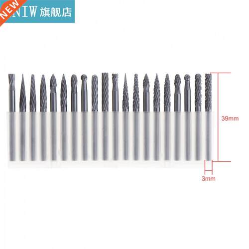 20pcs/lot 3 x 3mm Professionsl Carbide Rotary File Tungsten