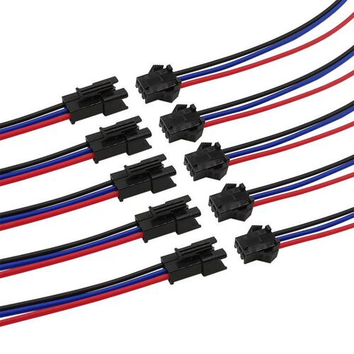 10Pairs JST SM 3 Pin Male to Female Wire Cable Connector JST