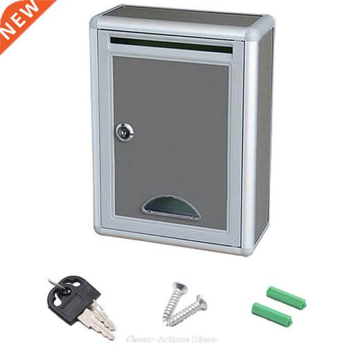 Vintage Aluminum Alloy Lockable Secure Mail Letter Post Box