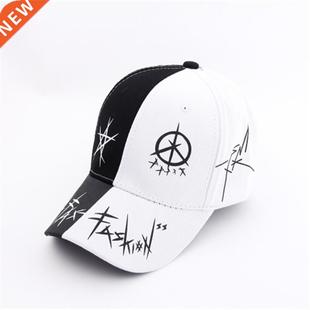 Custom Graffiti Snapback Baseball Caps Black and White Patch