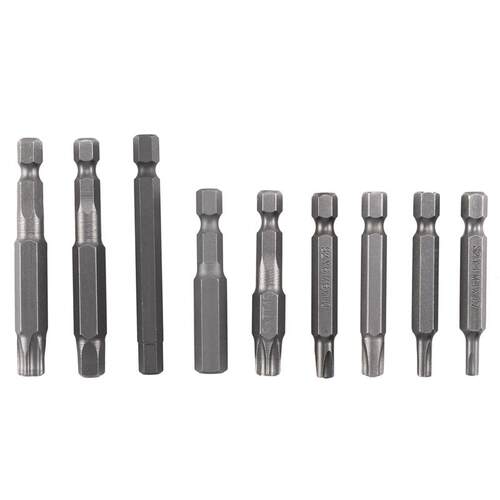 9Pcs Share Bicycle Screwdriver Drill Bits 1/4 Inch Hex Shank