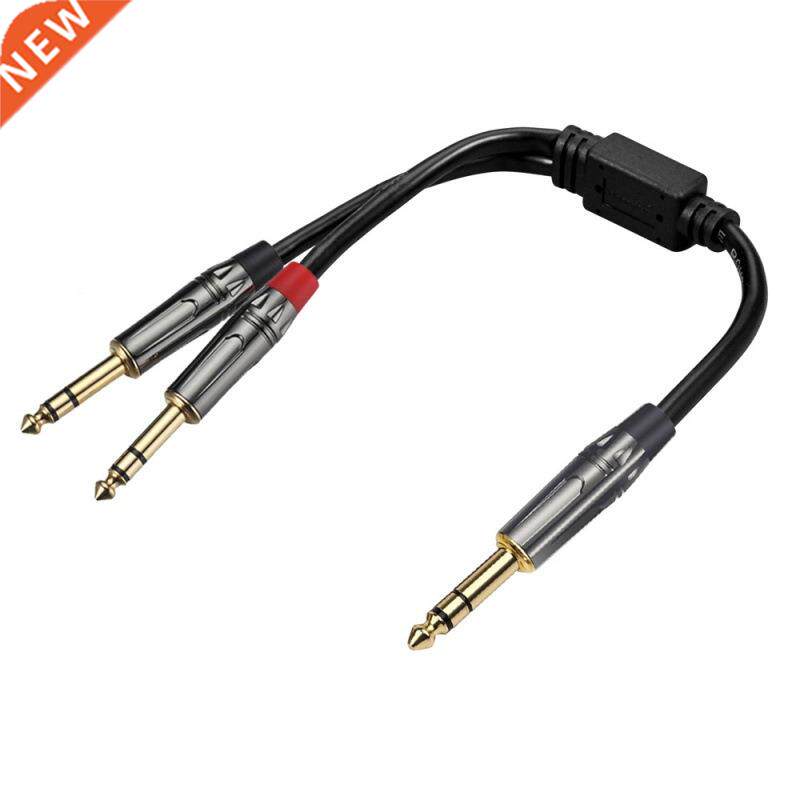 New Headphone Splitter Cable 6.35mm Y Audio Jack Splitter Ex图片
