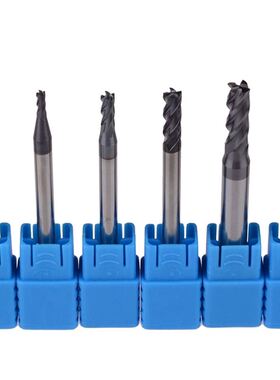 6 Pcs 1-6 Mm 4 Flutes Hrc45 Solid Tungsten Carbide End Mill