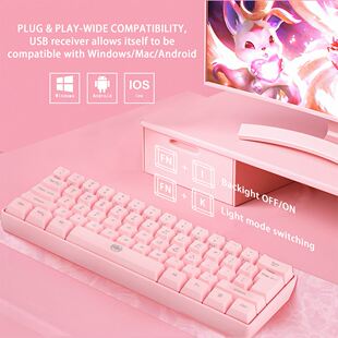 G61 61 Keys RGB Backlit 2.4G Bluetooth-compatible Dual Mode
