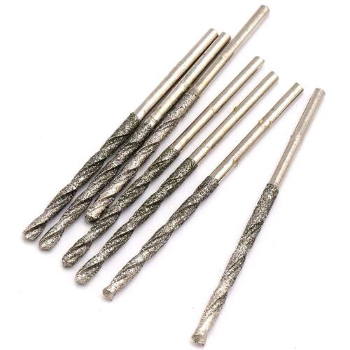 10pcs Diamond Coated Spiral Drill Bits High Speed Steel Twi