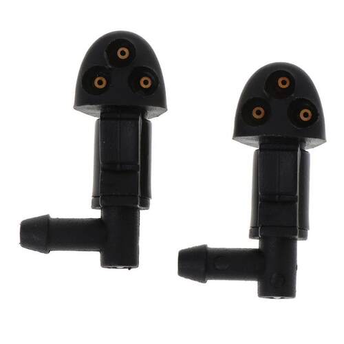 2Pcs 3-Hole Car Windshield Washer Wiper Water Spray Nozzle F