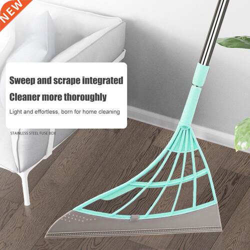 Soft Plastic Telescopic Broom Home Squeee Mop Floor Clean T