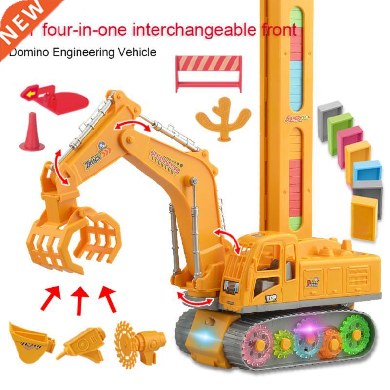 120pcs Domino Excavator Glowing Electric Automatic Domino Br