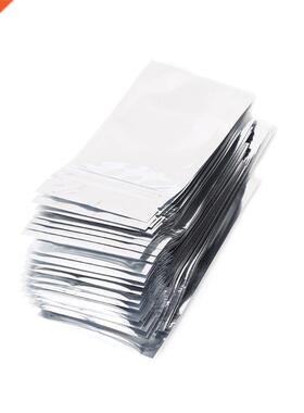 50 Pcs 7x13cm Silver luminum Foil Mylr Recloeble Ziplock