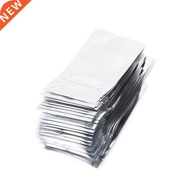 50 Pcs 7x13cm Silver luminum Foil Mylr Recloeble Ziplock