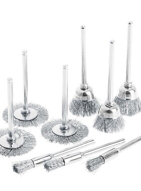 9pcs/lot Steel Brush Wire Wheel Brushes Die Grinder Rotary E