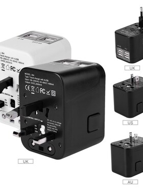 All in One Plug Adapter Travel Charger Adapter for US UK EU