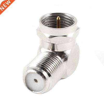 2Pcs Coaxial Type F Female to Male Right Angle Adapter F Plu