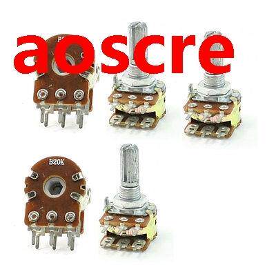B20K 20K Ohm Adjustment Double Lnear Rotary Taper Potentom