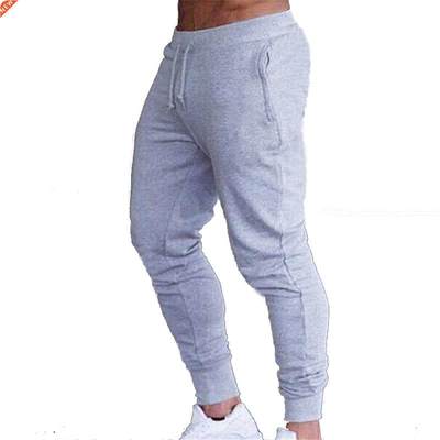 Fitness Muscle Gray Jogging Pants Solid Running Pants Men Sp