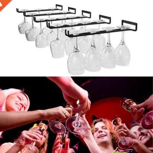 30cm Iron Wine Rack Glass Holder Hanging Bar Hanger Shelf Hi