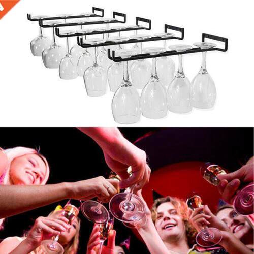 30cm Iron Wine Rack Glass Holder Hanging Bar Hanger Shelf Hi