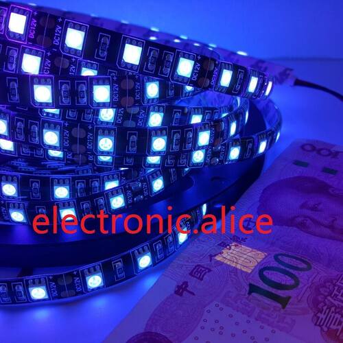New 5M DC12V 5050 UV Ultraviolet purple waterproof 60led/m S