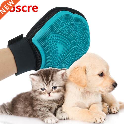 New Efficient Pet Grooming Gloves Massage Mitt Hair Removers