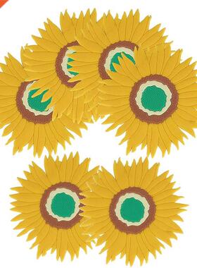 6 Pack Silicone Trivet Sunflower Pot Holder Anti-Slip Coaste