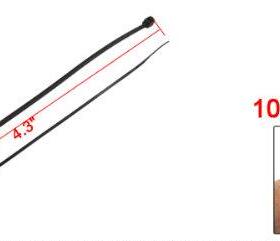 1000Pcs 110mm x 2 mm Self Locking Wire Cable Zip Tie 4.3&quo