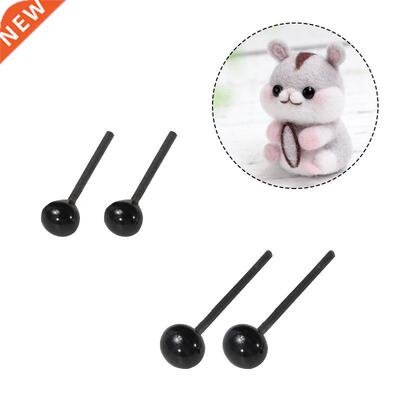 50Pcs 2/3/4mm Black Eyes Dolls Glass Eyes Needle Felting Ted