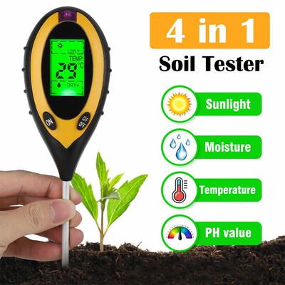 Soil Tester 5-in-1 Digital Soil pH Meter Moisture Meter PH L