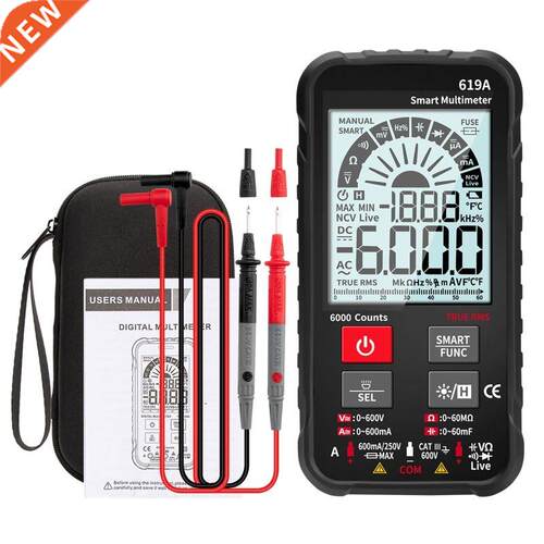 True RMS 6000 Counts Digital Multimeter Analog Bar AC/DC Cur