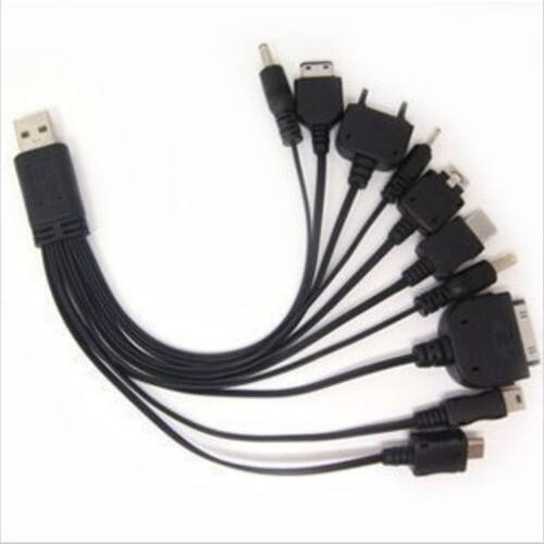 New 1pcs 10 In 1 Micro USB Multi Charger Usb Cables for Mobi