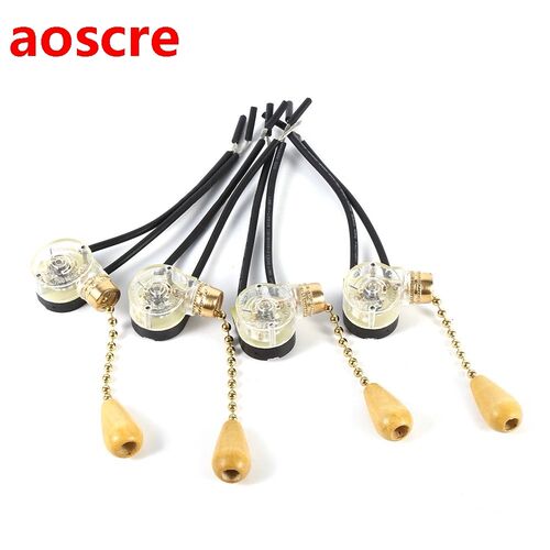 4pcs Home Ceiling Fan Lamp Universal Pull Chain Cord Switch