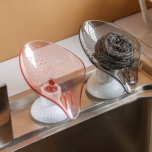 Lotus Leaf Shape Soap Holder Shower Soap Shelf Bath Box Vert