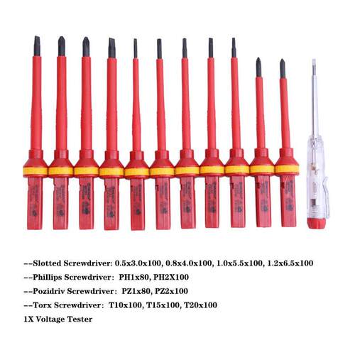Insulated Screwdriver Set Screw Driver Bit Magnetic Phillips