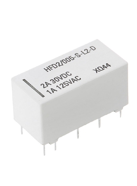 5V Coil Bistable Latching Relay DPDT 2A 30VDC 1A 125VAC HFD2