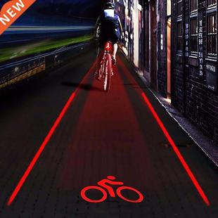 Laser and LED Rear Bike Bicycle Tail Light Beam Safety Warni