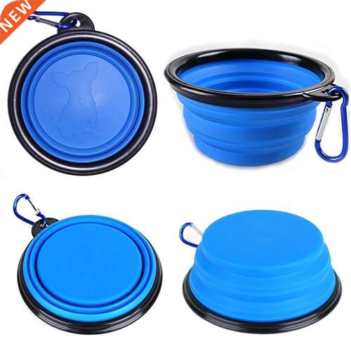 Pet Soft Dog Bowl 1PC Folding Silicone Travel Bowl For Dog P